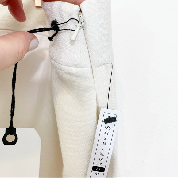 Leith White Ivory High Waisted Shorts Nordstrom - Picture 5 of 9